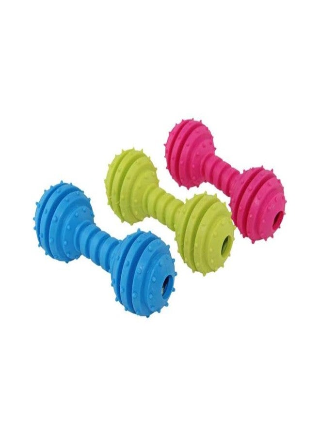 Misu Pet Store Soft Dumbbell Shaped Item for Indoor Play with Easy Grip Textured Body That Allows pet bite Hold or toss Activity During sit Fetch Rest or chew in Room Ground Flat Area Green - Image 3
